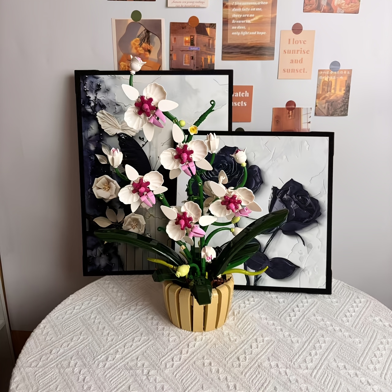Exquisite Butterfly Orchid Building Block Set