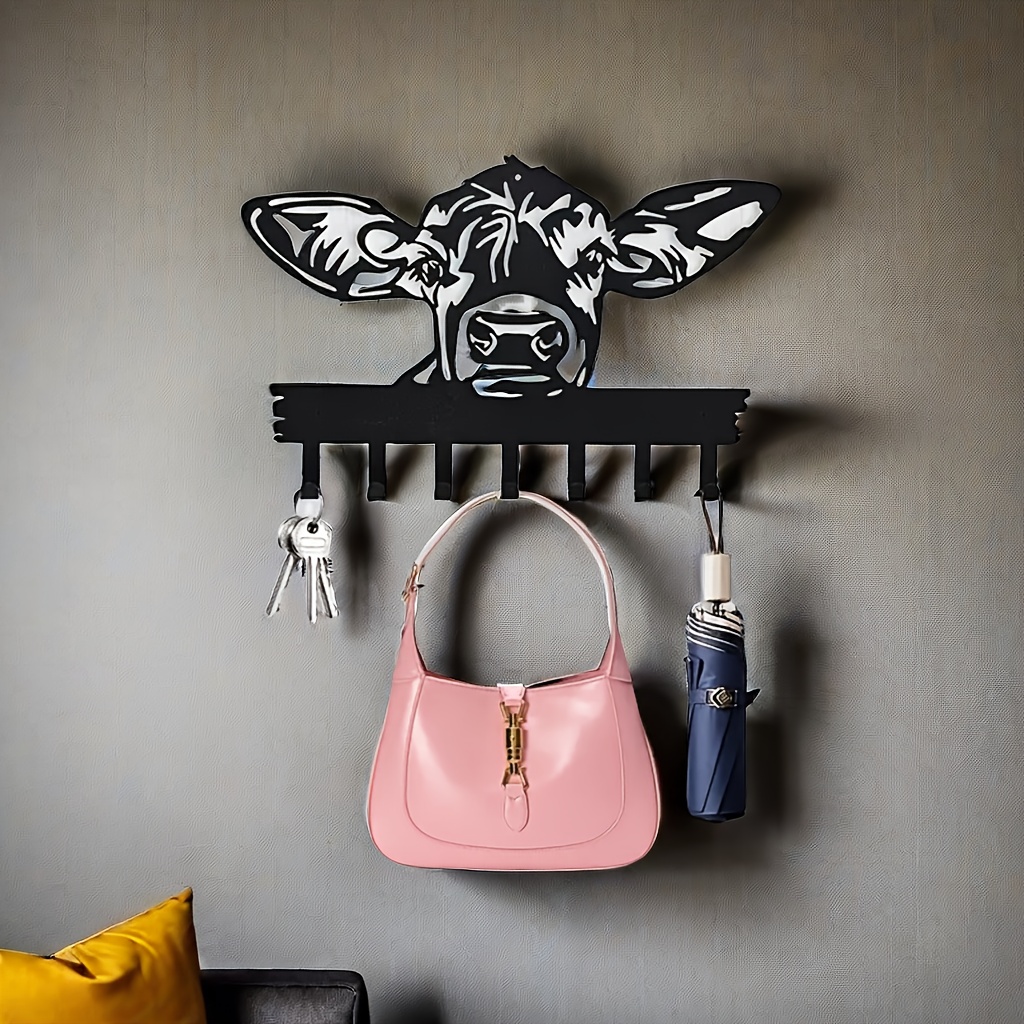 

Rural Cow-head Metal Keys And Coat Hooks-farmers' Quirky Farming Gifts-provide Lasting And Personalized Home Decor For The Housewarming