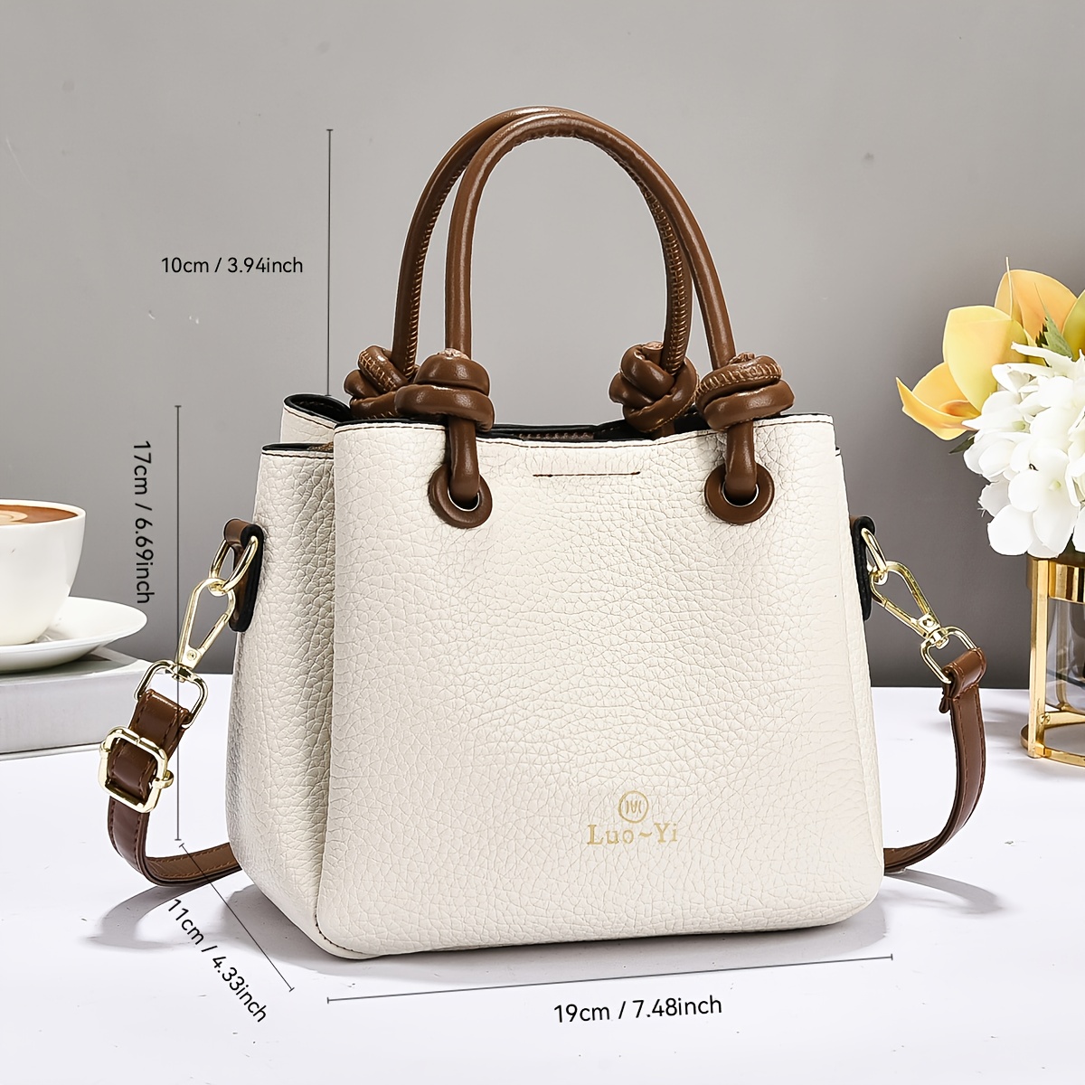 Women' Large Capacity Multi-Tier Bucket Bag - Vintage Crossbody Handbag with Zipper Closure, Lightweight Suitable for Commuting, Travel &, Elegant Handheld Shoulder Purse in //Taupe/, Multi-Color Options