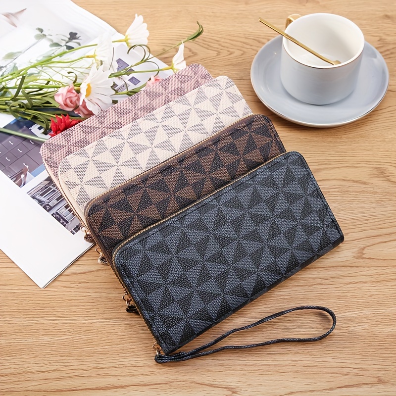 

Fashion Printed Clutch Wallet, Exquisite Vintage Wristlet, Phone Pouch, Classic Faux Leather Bag