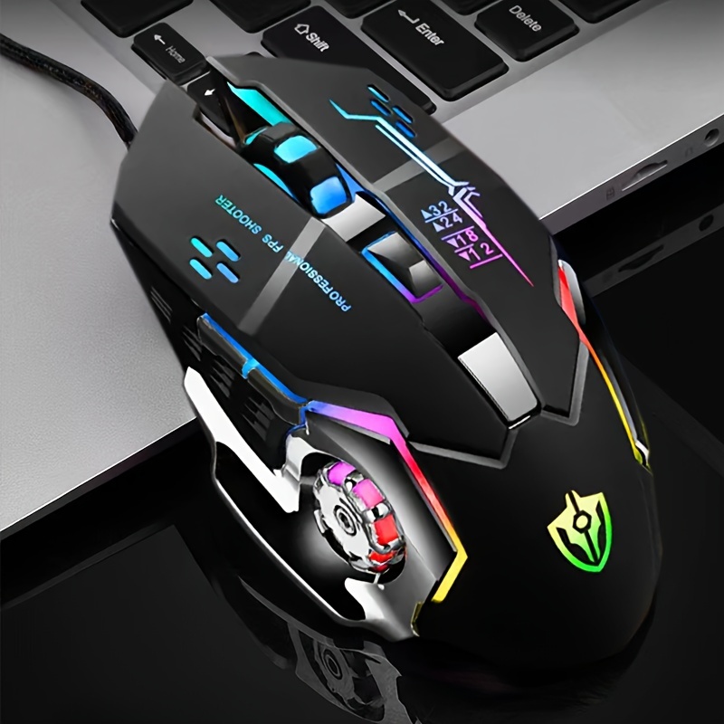 

High-precision 3200dpi Backlit Gaming Mouse With 6 Programmable Buttons - Usb Wired, Mechanical Design For Pc & Laptop - Ideal For