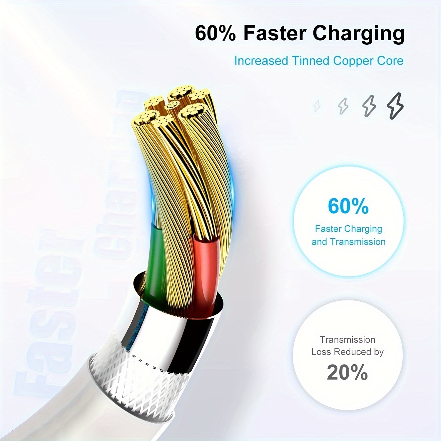 3pcs/1pc for Iphone Charger, 12W Long Lightning to USB Cable 10Ft 6Ft 3Ft Fast Charging Cable for Iphone 14 Pro Max/13/13 Pro Max/12Mini/11 Pro/11/Pro Xs/Xr/8/7/6S/5S