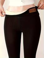 leggings térmicos de invierno, calzas deportivas elásticas casuales de color liso, ropa de mujer