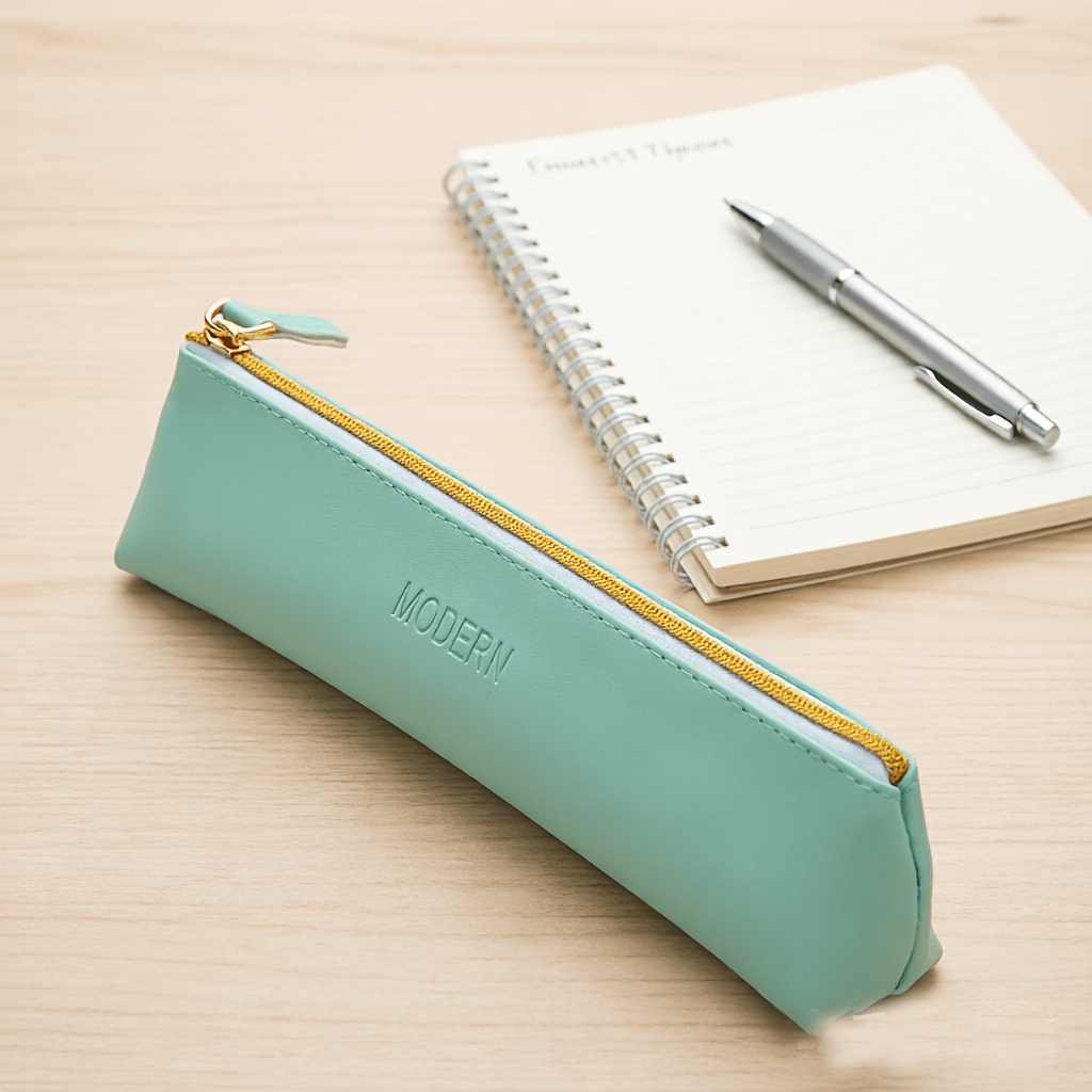 TEMU Trousse à crayons simple de grande , Organisateur de papeterie créatif et multifonctionnel, Modèle transfrontalier très