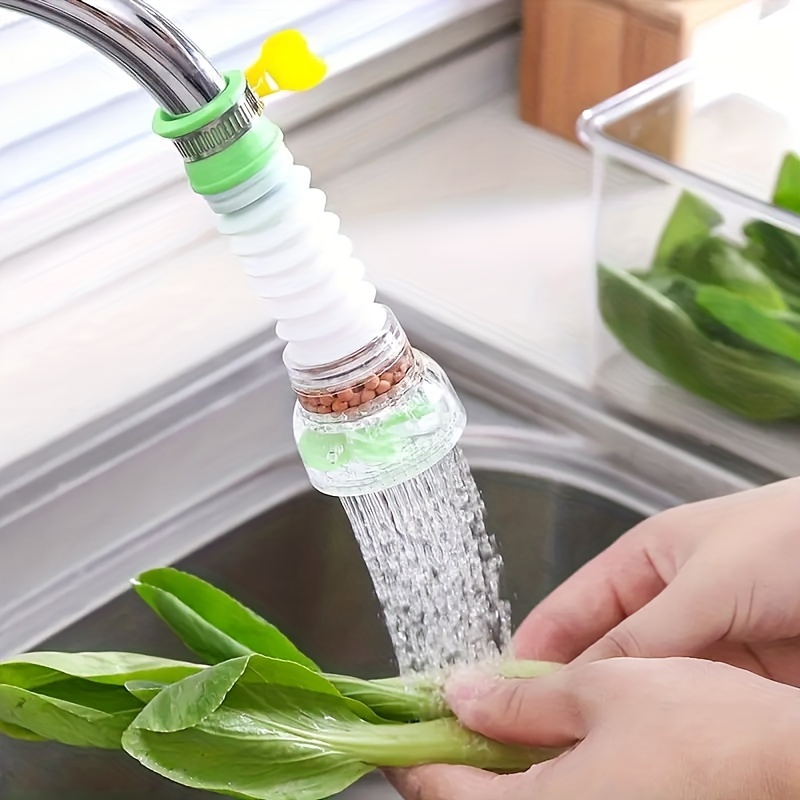 Image of 360° Rotating Kitchen Faucet With Splash Guard And Water- Filter, No Battery Required, Shower Head Included