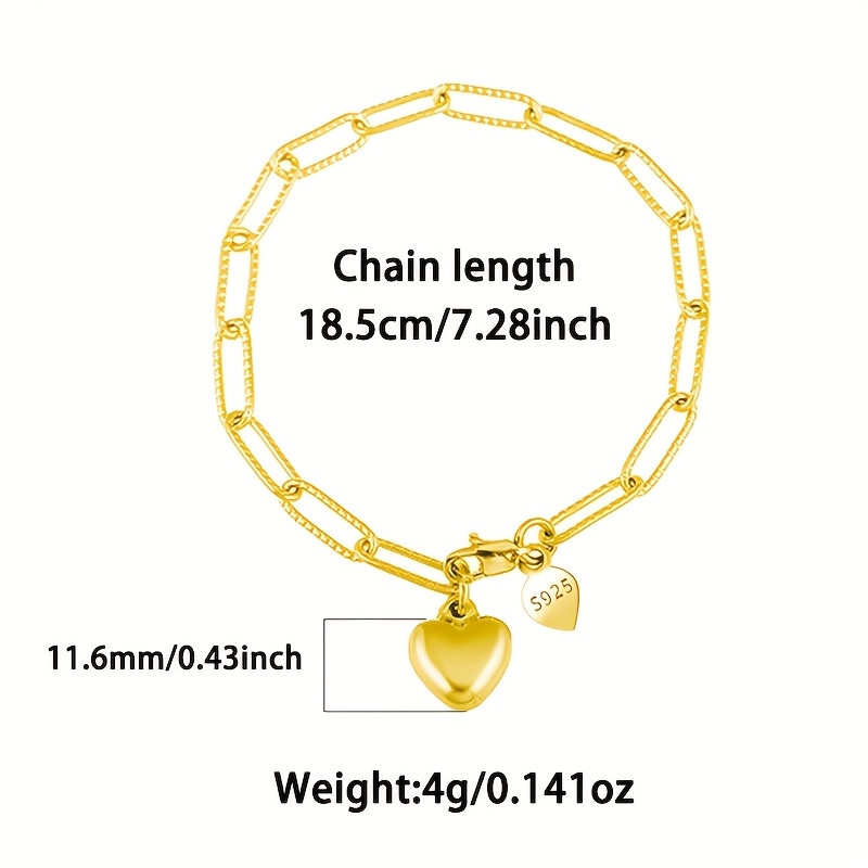Women's 925 Silver Summer Chain Bracelet 4g
