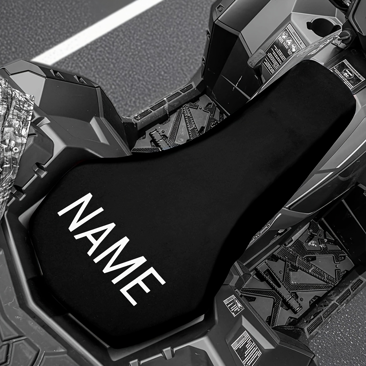 TEMU Custom Name Atv Motorcycle Seat Cover, Add , Atv Motorcycle Accessories, Durable Atv Seat Cushion Replacement Kit, Cool And Comfortable,