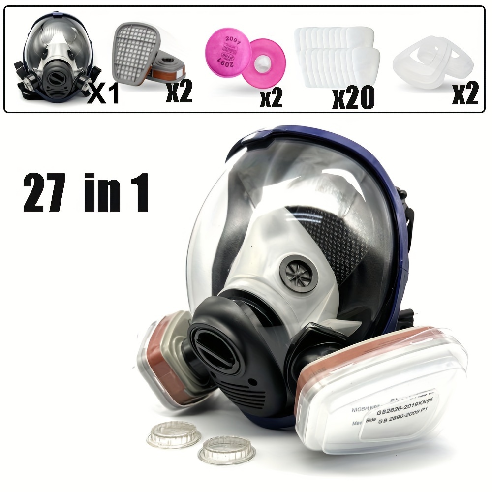 1 Máscara Química 6800 Máscara Gas Respirador Prueba Polvo - Temu