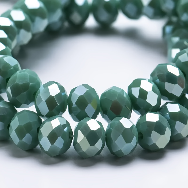 

Sparkling Teal Crystal Beads Mix - 115/85/62pcs, 4mm/6mm/8mm With Holes For Making, Bracelets & Necklaces Craft Supplies