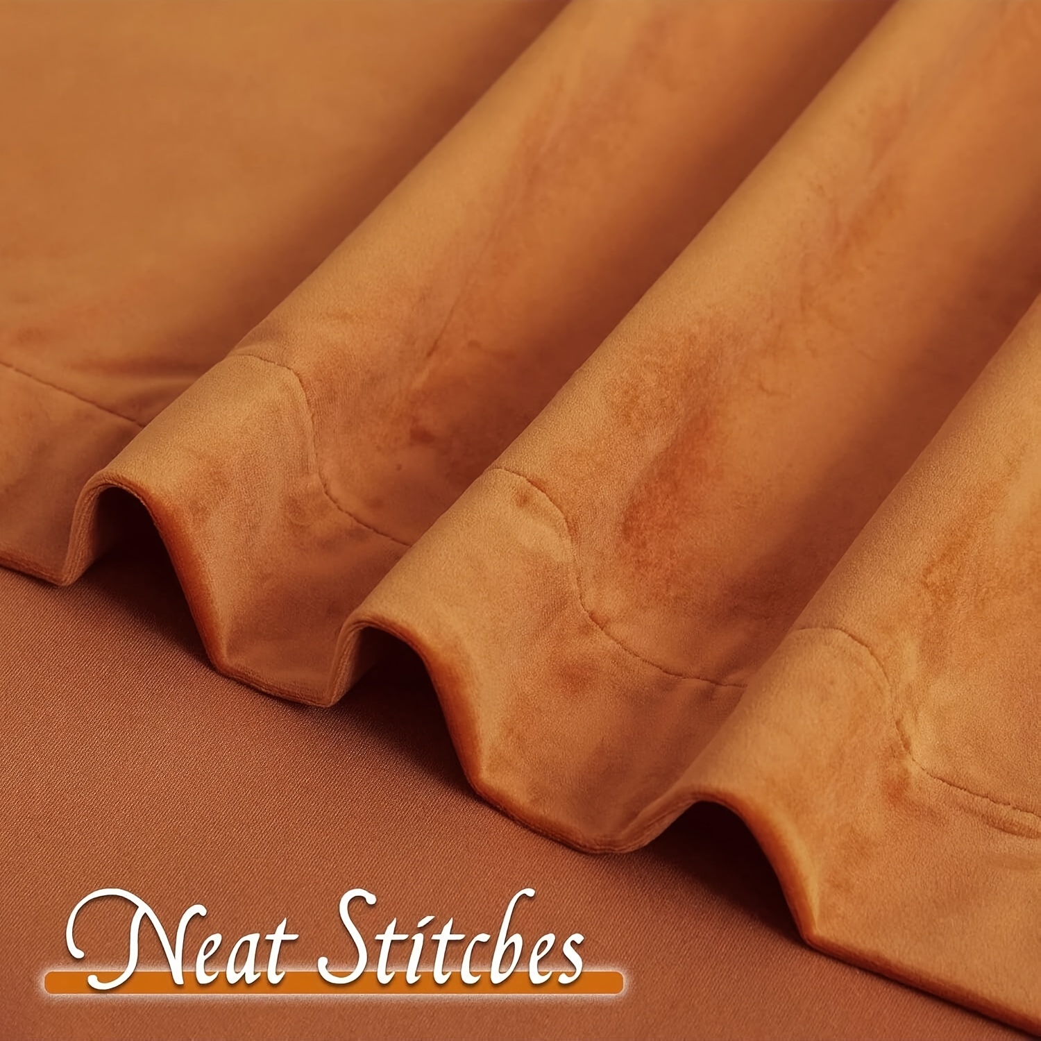 TEMU 1pc, Velvet Curtains With Rod , Easy To Hang, 220gsm, High Blackout, Soundproof And Thermal Insulation, Soft And Smooth, Draping, Home Decor,