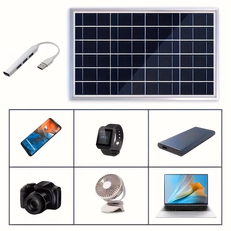 нов 20w соларен панел со 4 usb порти - соларно полнење, банк и комплет за полнење Детали за производот 5