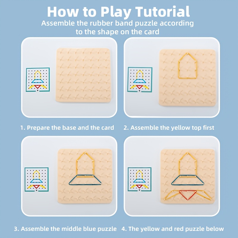 Geometric Puzzle Pegboard with Shapes, Educational Game