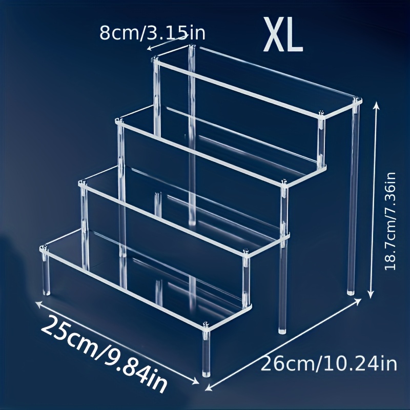 TEMU Acrylic Display Stand, Transparent Organizer, Suitable For The Display Of Jewelry Such As Watches, Bracelets, Rings, Earrings, As Well As Perfumes , Makeup Display Case