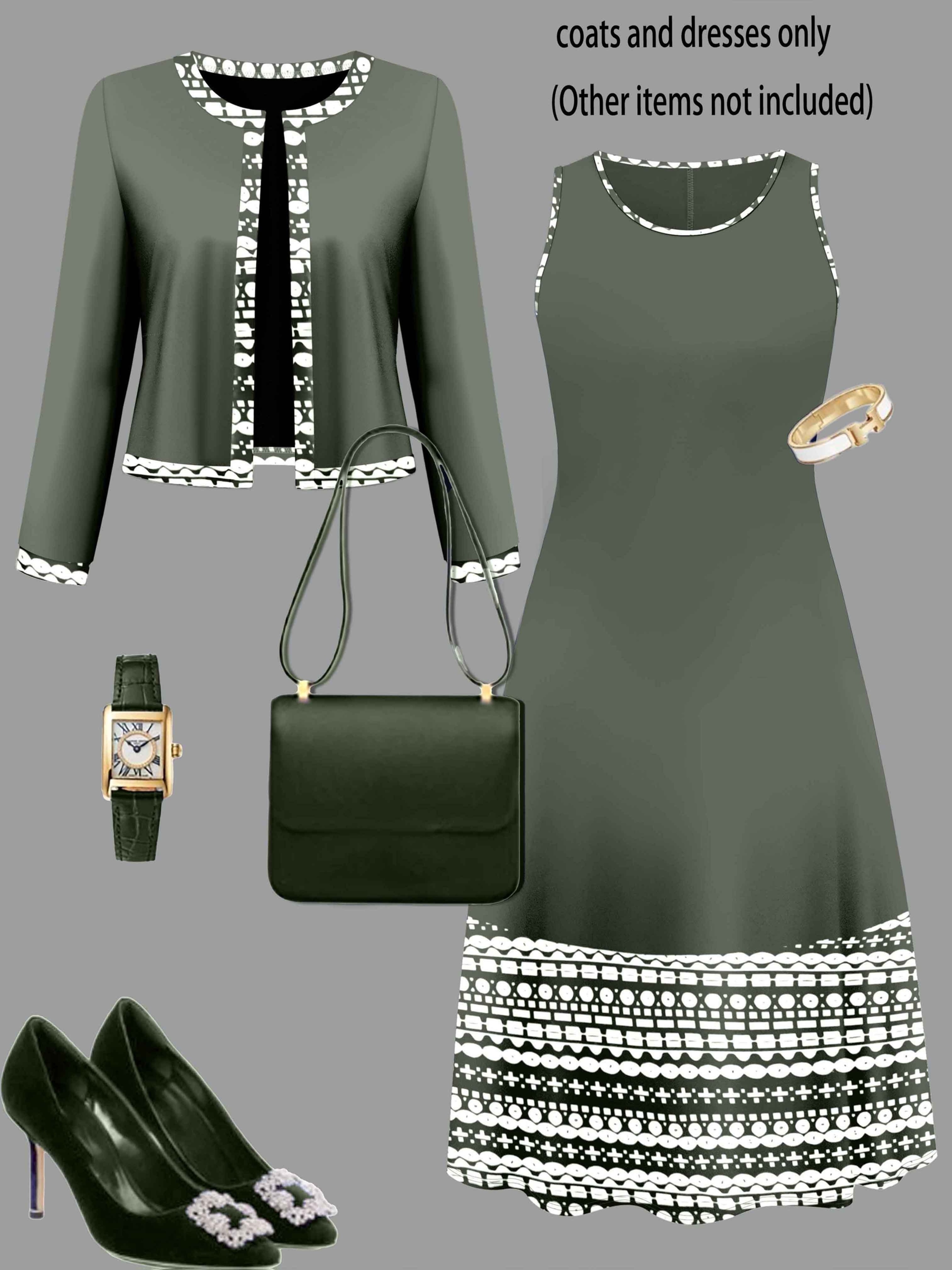 Two Piece Set Fashionable Womens Printed Color Blocking