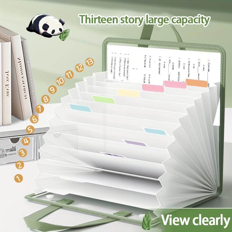 13 pocket expandable reversible file organizer binder with tabs portable document holder for   office in   Product details 0