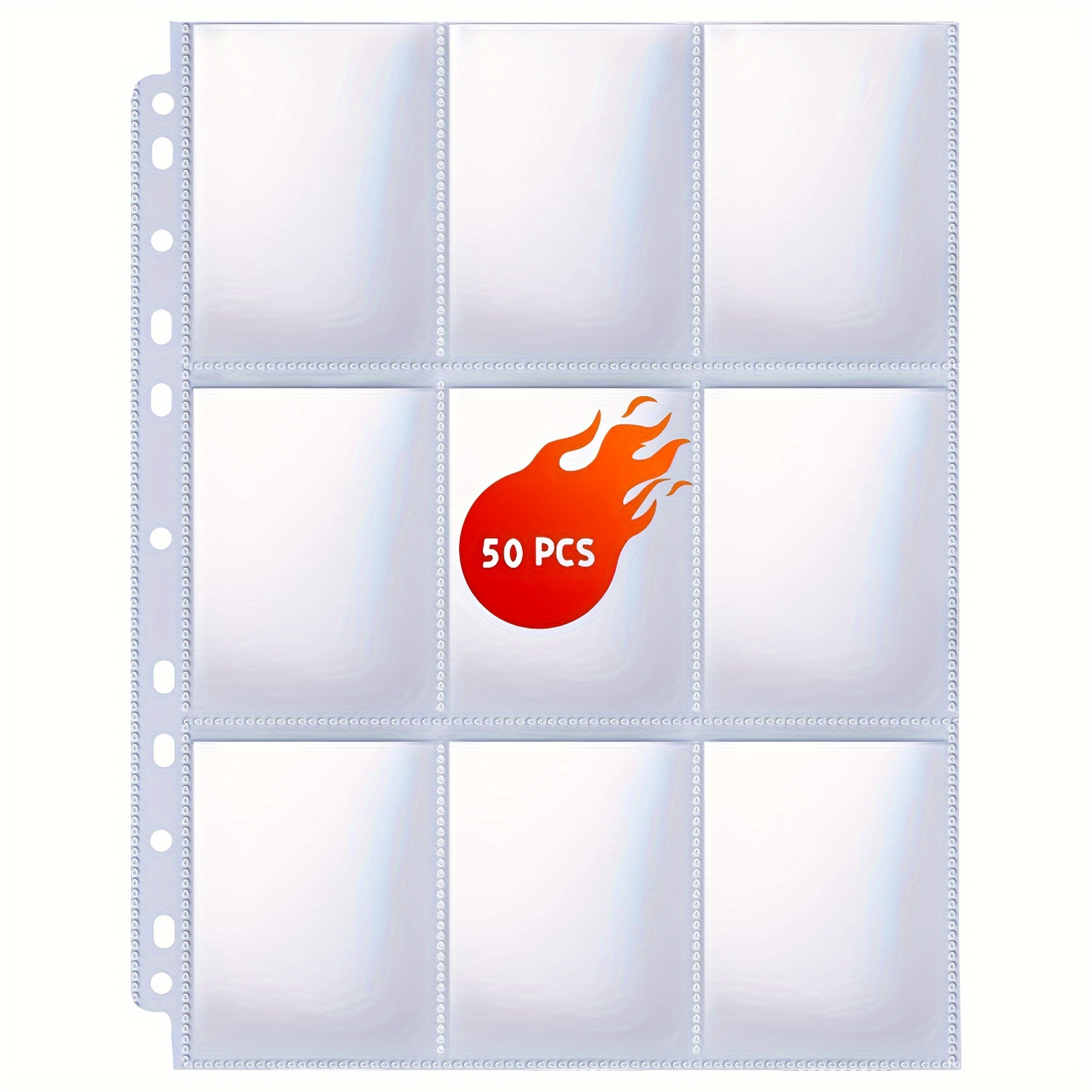 900 pockets double sided trading card pages sleeves 9 pocket - Temu