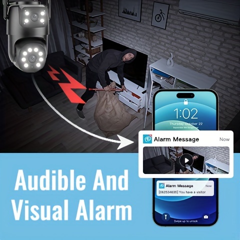   outdoor ptz wireless ip camera with 2 4g wifi dual lens screen two way audio auto tracking for elderly   pets   Product details 4