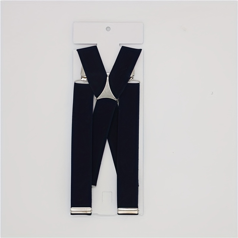 Men's Suspender 3.5cm Width Adjustable Elastic X Back Clips On Pants Braces For Men And Women
