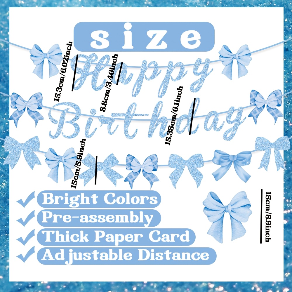 TEMU Birthday Banner Party Decoration, Happy Birthday Banner Party Supplies, Suitable For Gatherings, , School, Home, And Car Decorations