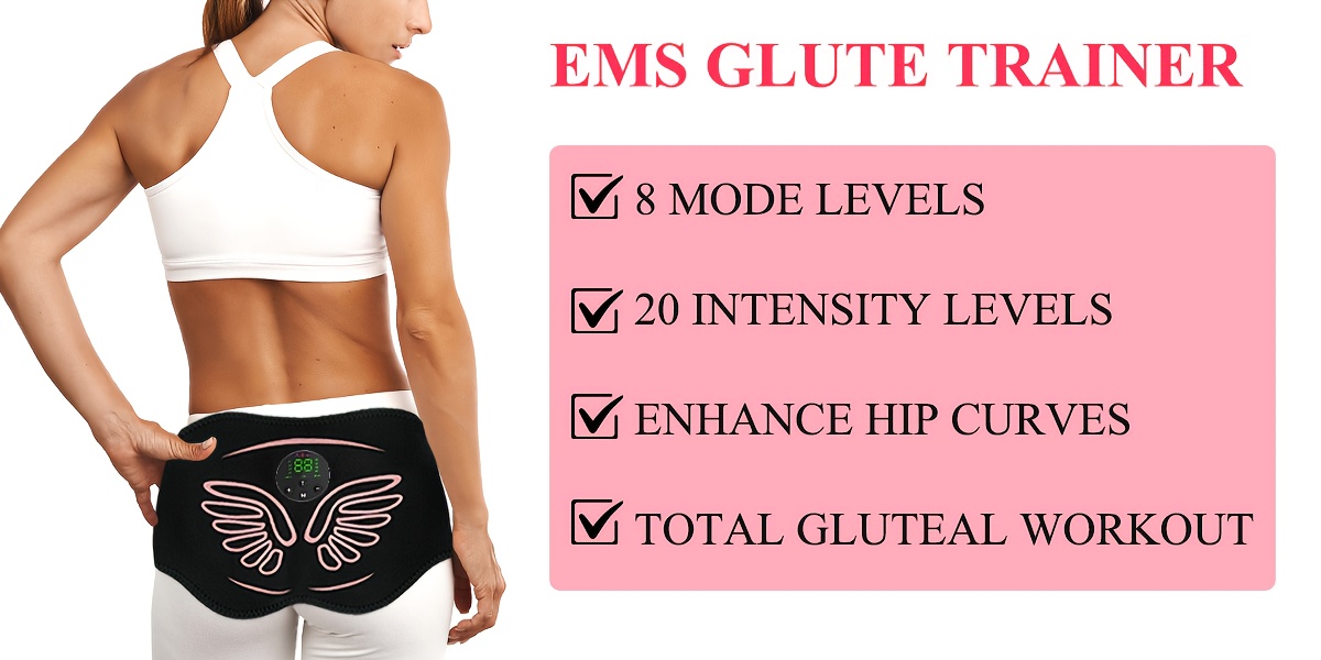electric ems   muscle stimulator with remote control rechargeable muscle stimulator remote control   ideal gift for home gym muscle recovery muscle massager comfortable design peach   shaper for   fitness Product details 4