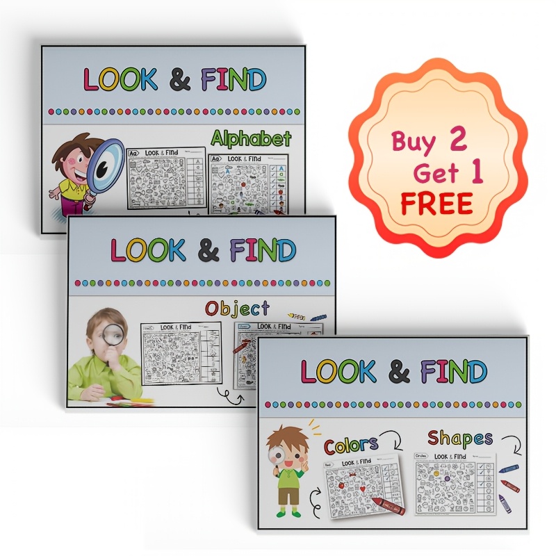 Letters, Objects, Colors, Graphics, And Image Search Workbook-100pages - Christmas Gift. Flashcards