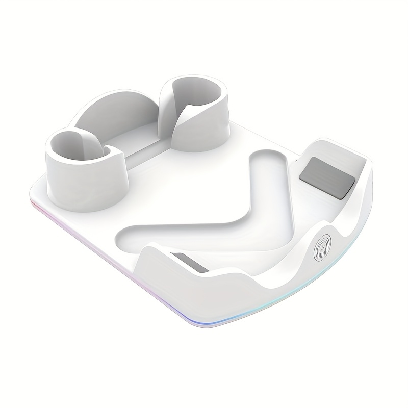 TEMU 2/3/3s Vr Headset Charging Dock & Stand - Fast Charging, Led Light, Controller Holder, White (battery Not Included), Vr Gaming Accessories |