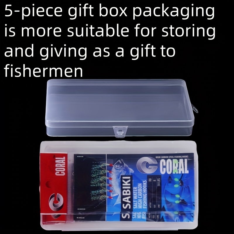 cardboard display box with fish hooks sets set 6 fish hooks strand hook lines easier fishing