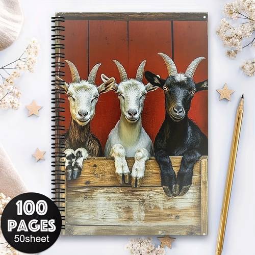 cuaderno a5 en con tres adorables en , , tamaño 21×14.5 cm, encuadernación en de 24 agujeros, 50 hojas 100 páginas, registros de reuniones de , y portátil, para profesionales y uso en