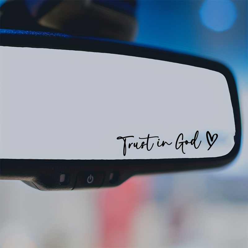 In God Mirror Decal, Car Mirror Sticker, Christian Removable Vinyl Decal For Car, Laptop, Water Bottle, Bumper Stickers, Faith Decal