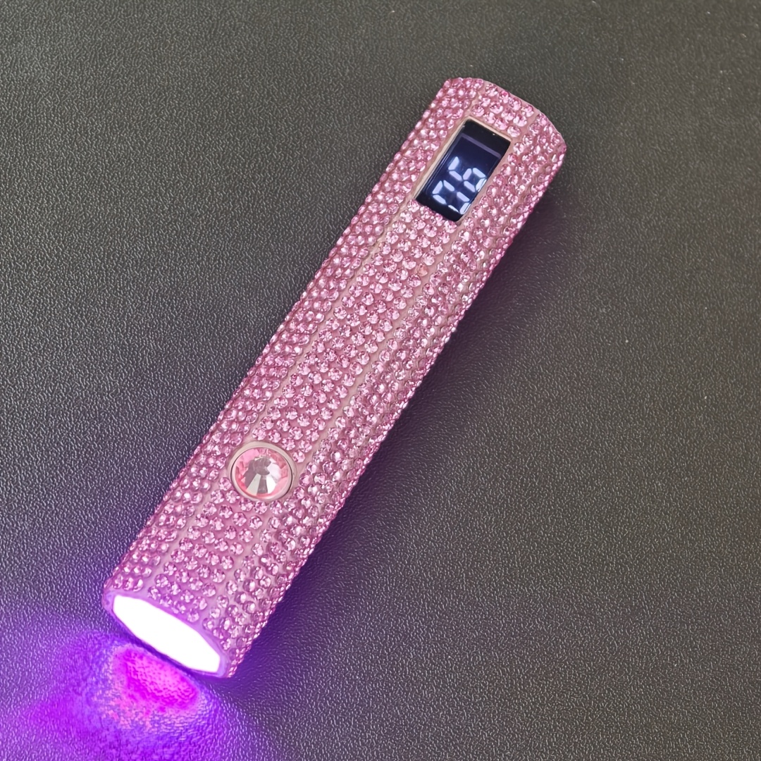 Hotu Mini Handheld Led Nail Lamp With Lcd Display, Portable Mini Nail Dryer Suitable For Gel Nail Polish, Equipped With 8 High- Led Beads And An 8x Magnifying Mirror For Fast And Efficient Nail Care