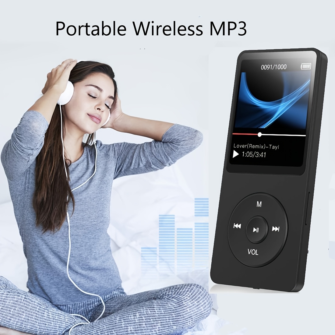 

32gb Portable Wireless Mp3 Player With Hifi Sound & Fm Radio - 1.8" Display, Wireless, Voice Recorder, Ebook , Type-c Charging, Sd Card Slot - Ideal For Music Lovers