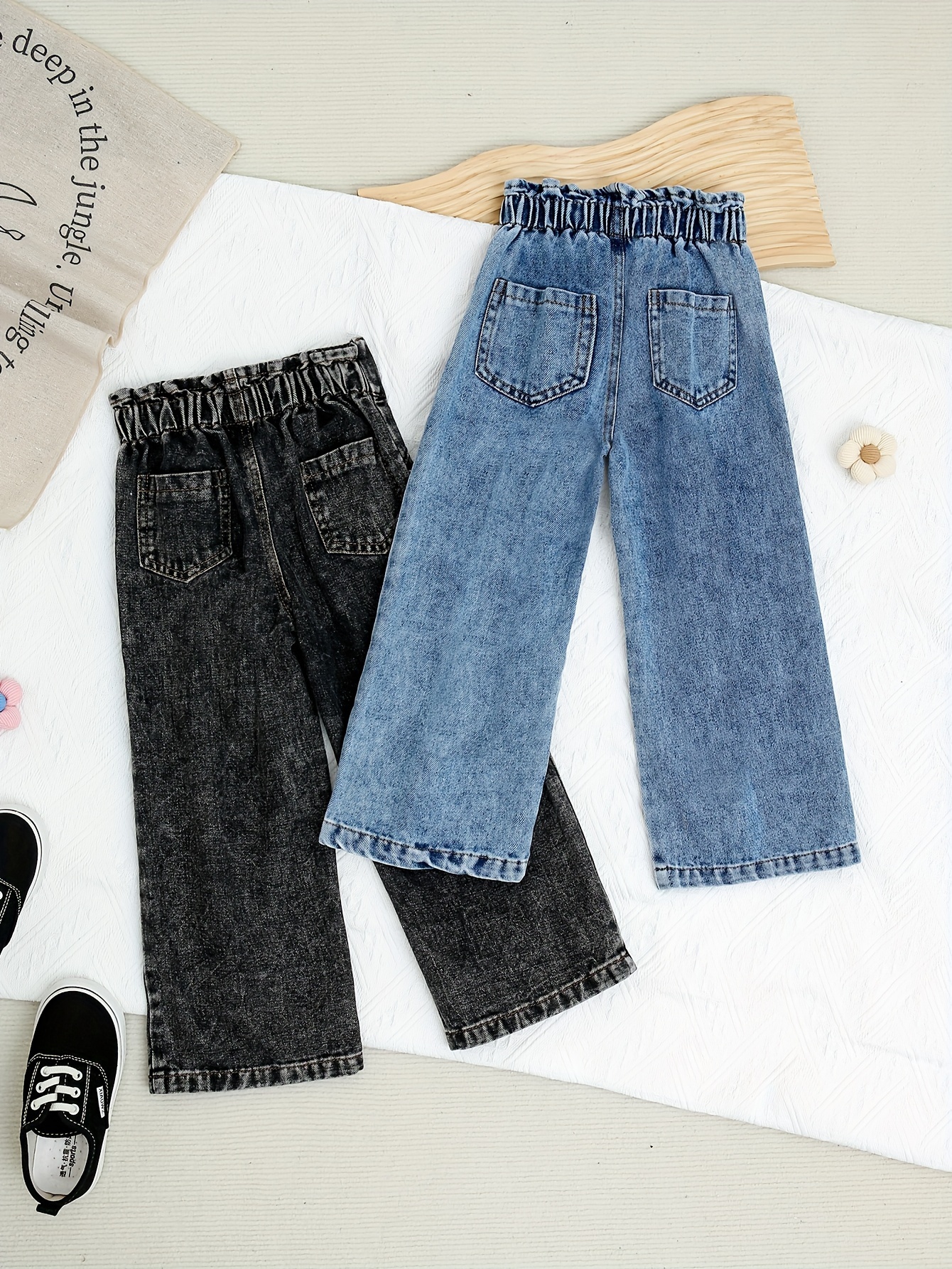 Girls' Denim Two-Piece Set for Stylish Outfits