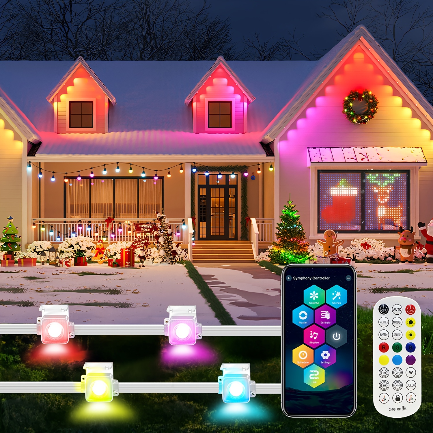 

Intelligent Led Light, 100ft, , Autumn Decorations, Rgb Color, App Application Control, Simple Installation Method, Suitable For Family , Holiday Parties, Birthday Party Decorations