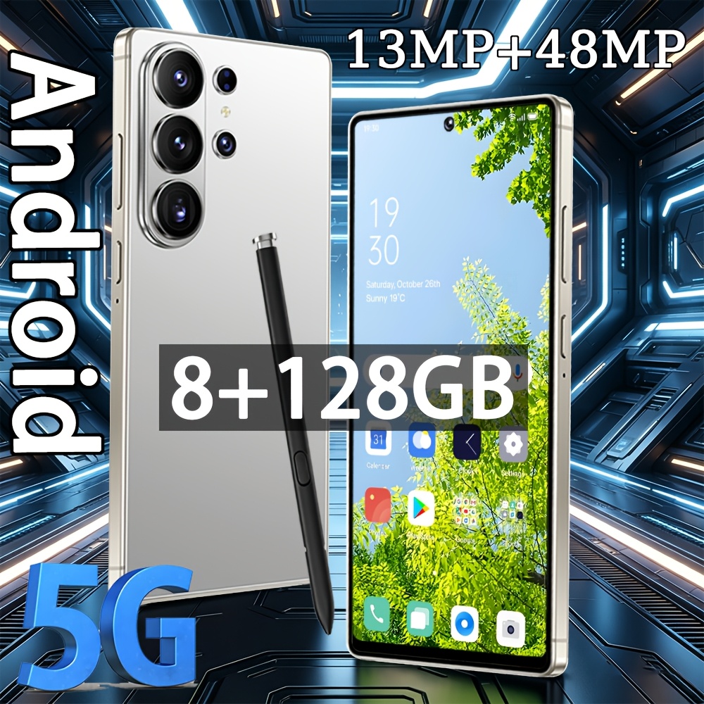 Image of Premium 8+128gb 5g Unlocked Flagship Phone 6.8 Inch Hd Display Gaming Dual Standby High Definition Camera Face Scan Complete Holiday Gift Accessories