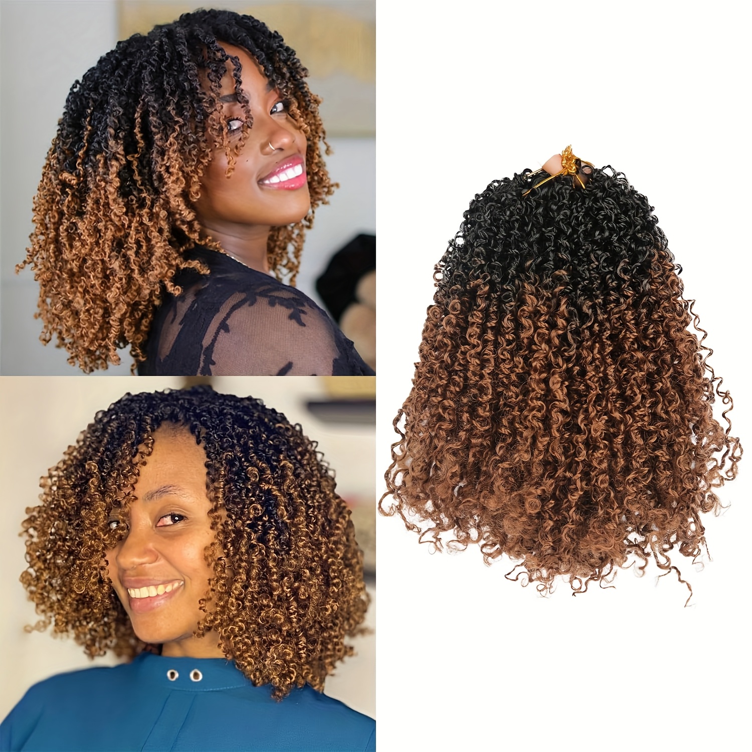 TEMU Twist Crochet Hair 1 Pack (30 Strands Total) Pre Loop Pre Twisted Twist Crochet Braids Hair For Women Pre Looped Spring Twists Crochet Hair With