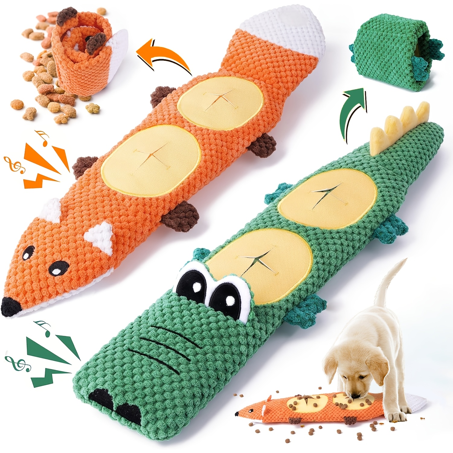 Image of 1/2pcs Heavy-duty Squeak Chew Toys – Stuffing-free, Rip-resistant For Aggressive Chewers, Lightweight Teething & Dental Cleaning, Gift For Small/medium Dogs And Halloween & Christmas Holiday Toy