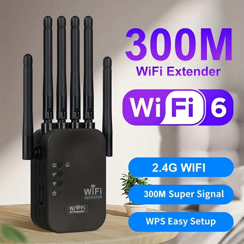 Amplificateur WiFi 300 Mbps - Répéteur Avec Port Ethernet, 4 Modes, Compatible Toutes Box, élimine Les Zones Mortes