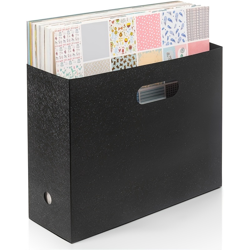 

1pc Plastic Box, Organizer Bin, Desk Organizer, File , File Folder, 12.6x4.33x9.65 , For Crafts And Sewing , Scrapbooking