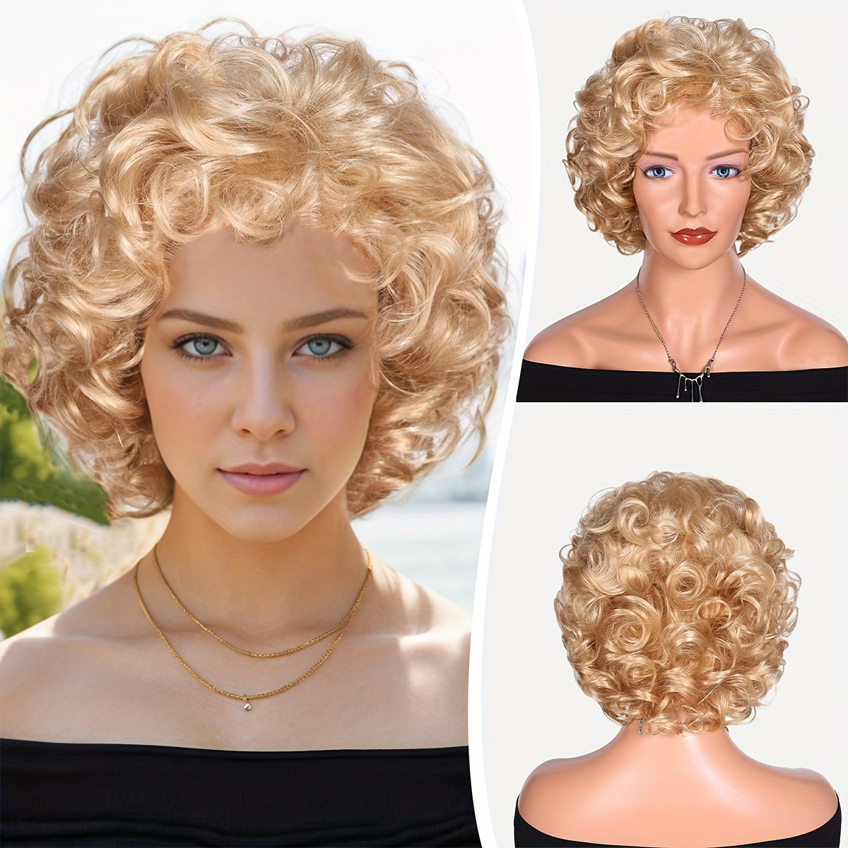 Short Curly Wavy Hair Wigs Women Natural Looking Synthetic Temu