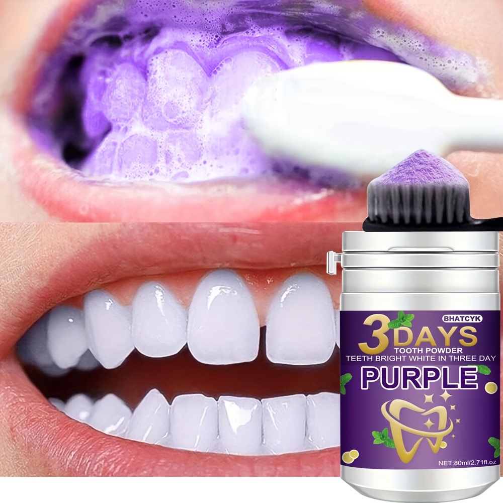 

1pc Purple Teeth Cleaning Powder, Teeth Polishing Tooth Deep Cleaning Powder, Tooth Cleaning Powder For Daily Life