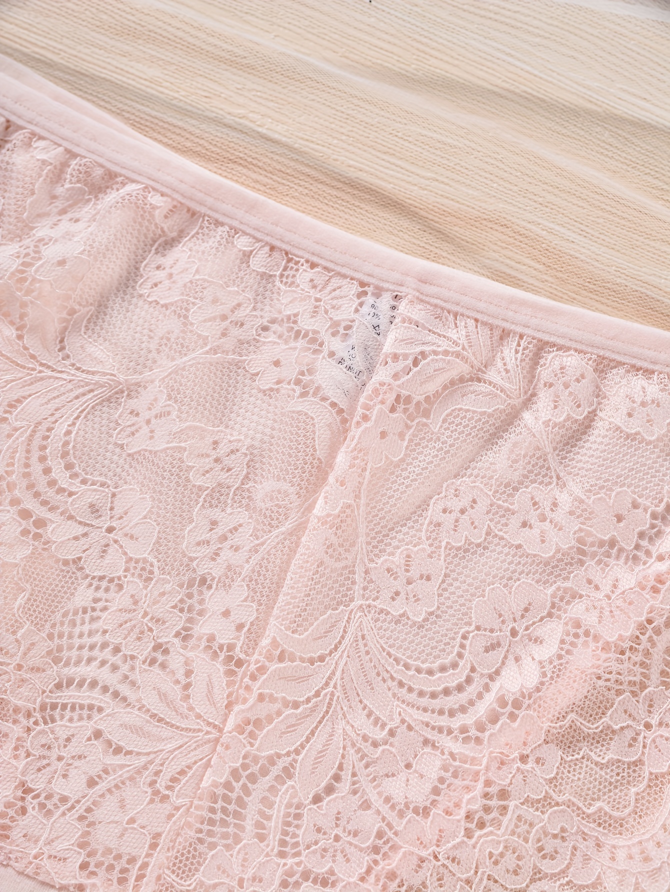 Dai Lei Qi] Artis Floral Lace Panties-Light Pink - Shop Delicate