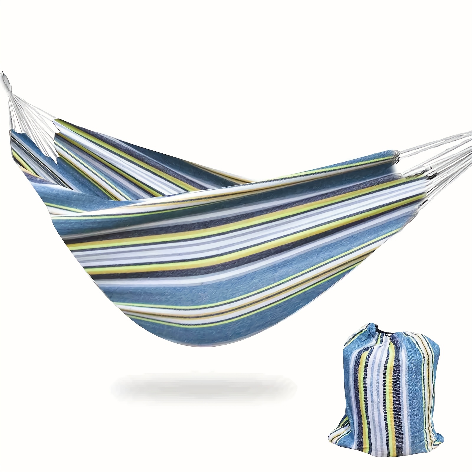 Image of Outdoor Camping Hammock, 200 X 150cm Large Hammock For 2 People, Xxl Double Hammock, Can Hold Up To 200kg, Portable With Carrying Bag