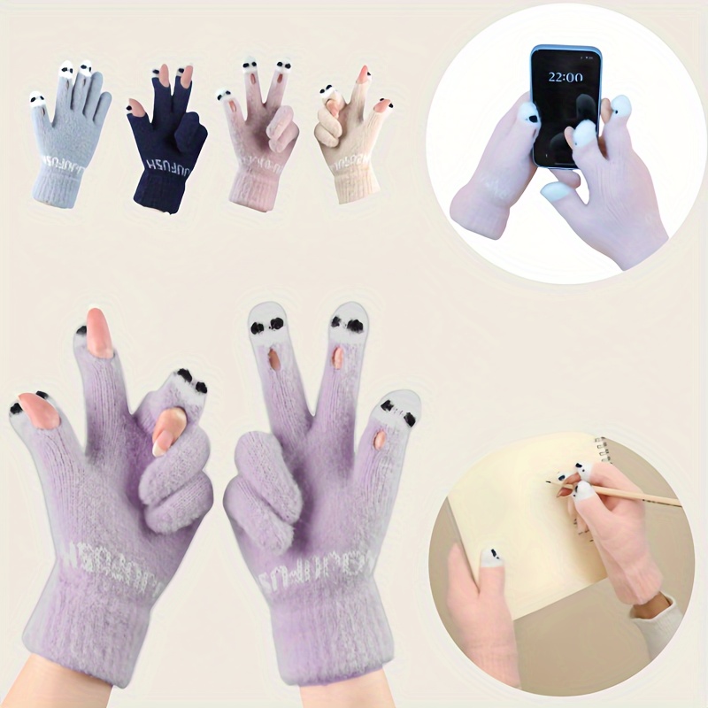 

's Touchscreen Knitted Fleece Gloves, & Windproof Mittens, , , , Unisex Accessory