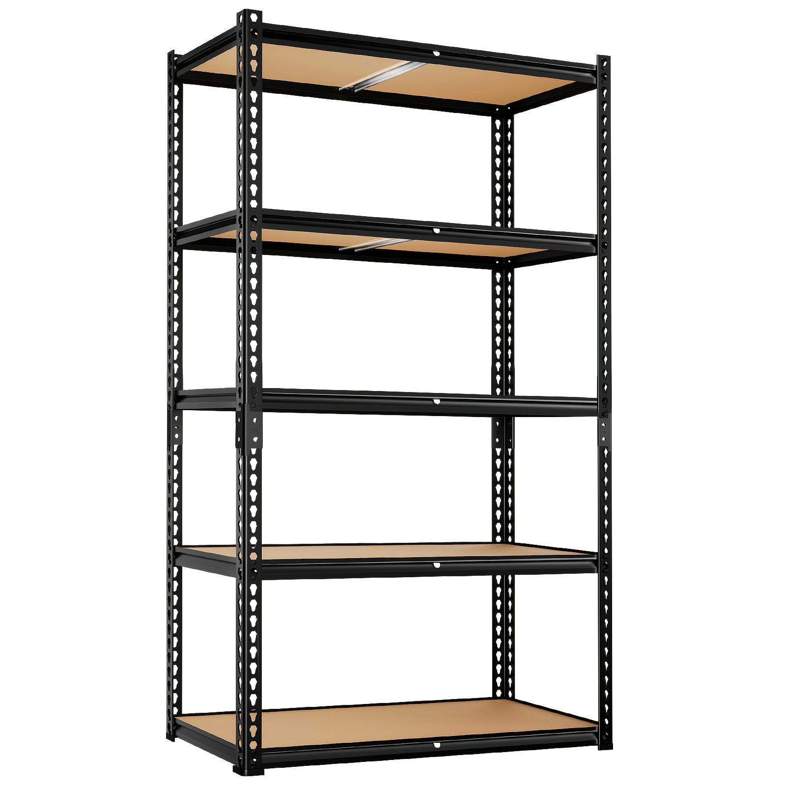TEMU Leveleve 5-tier Heavy Duty Metal Storage Shelf - 2020 Lbs Capacity, Adjustable Utility Rack For Multipurpose Spaces, Utility Shelves