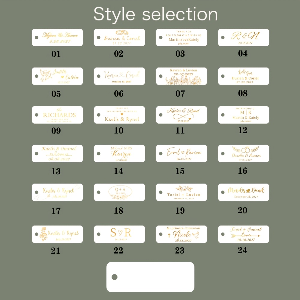 TEMU 50 etichette regalo mini personalizzate fatte a , biglietti di ringraziamento per bomboniere di matrimonio, eleganti bomboniere per feste, testo