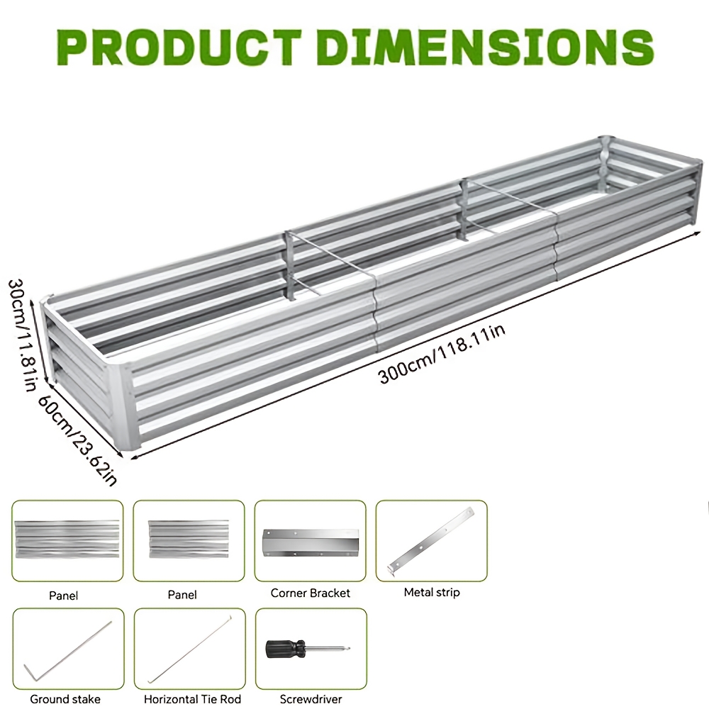 TEMU 1pc, Plant Raised Beds, Plant Vegetable Planters, Plant Containers, Weatherproof, Sturdy, Planter Boxes, For Vegetables, Flowers, Fruits And