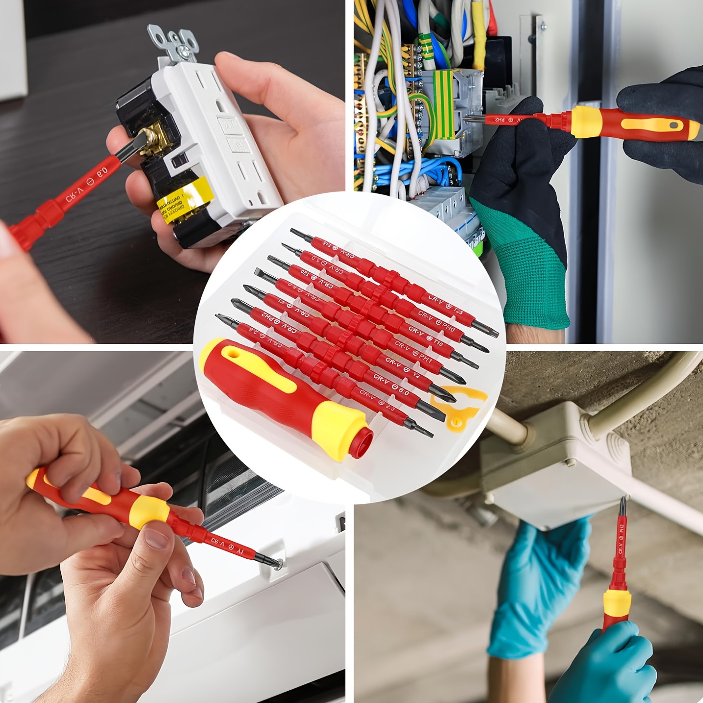 [  magnetic screwdriver set] double headed multi size manual tool set, 8pcs set of professional maintenance tools, anti slip handle+ , suitable for repairing tables, chairs, and   furniture Product details 5