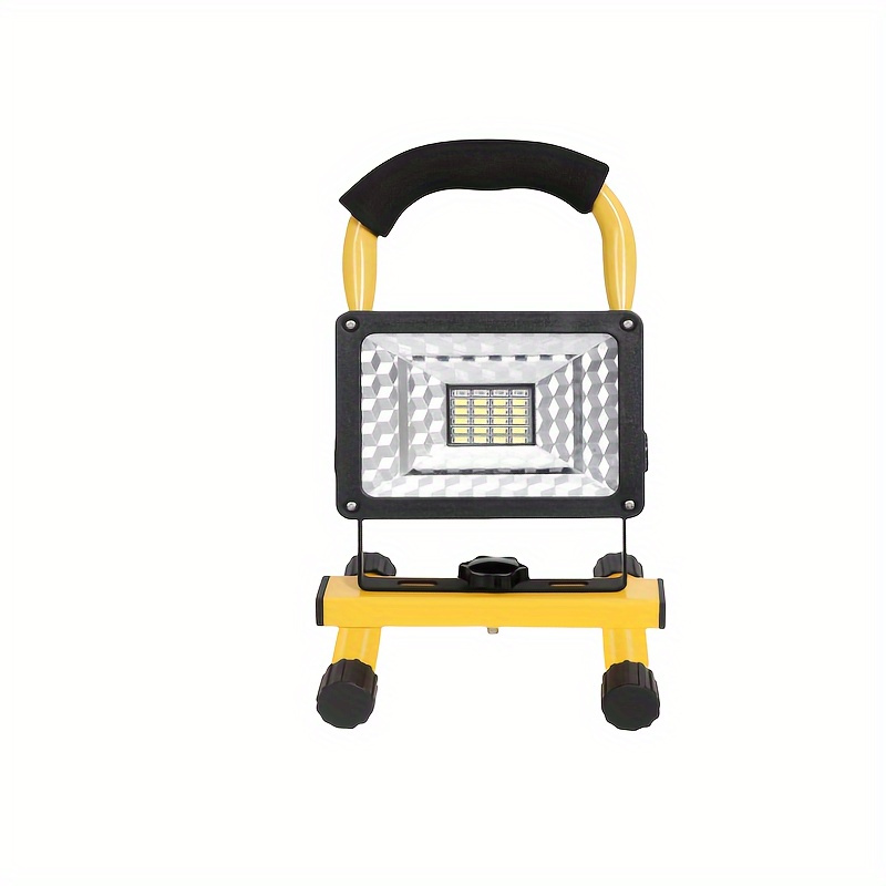 

1pc 2pcs 15w Portable Led Work Light, 4000 Lm Rechargeable Battery Super Bright Flood Lights, Waterproof Cordless Outdoor Lighthing For Workshop Shop Construction Site Yellow