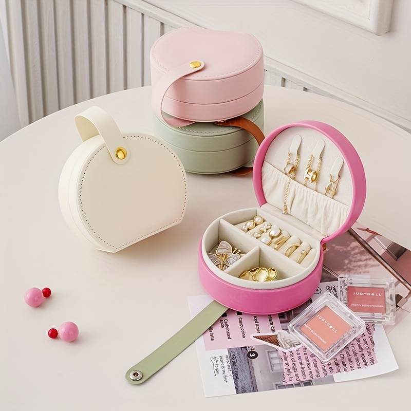 10pcs simple portable jewelry box 10cm 3 94inch mini travel jewelry storage   ladies necklaces rings earrings bracelets cosmetic case   leather display box gift for her valentines day mothers day birthday gift christmas gift jewelry boxes Product details 6