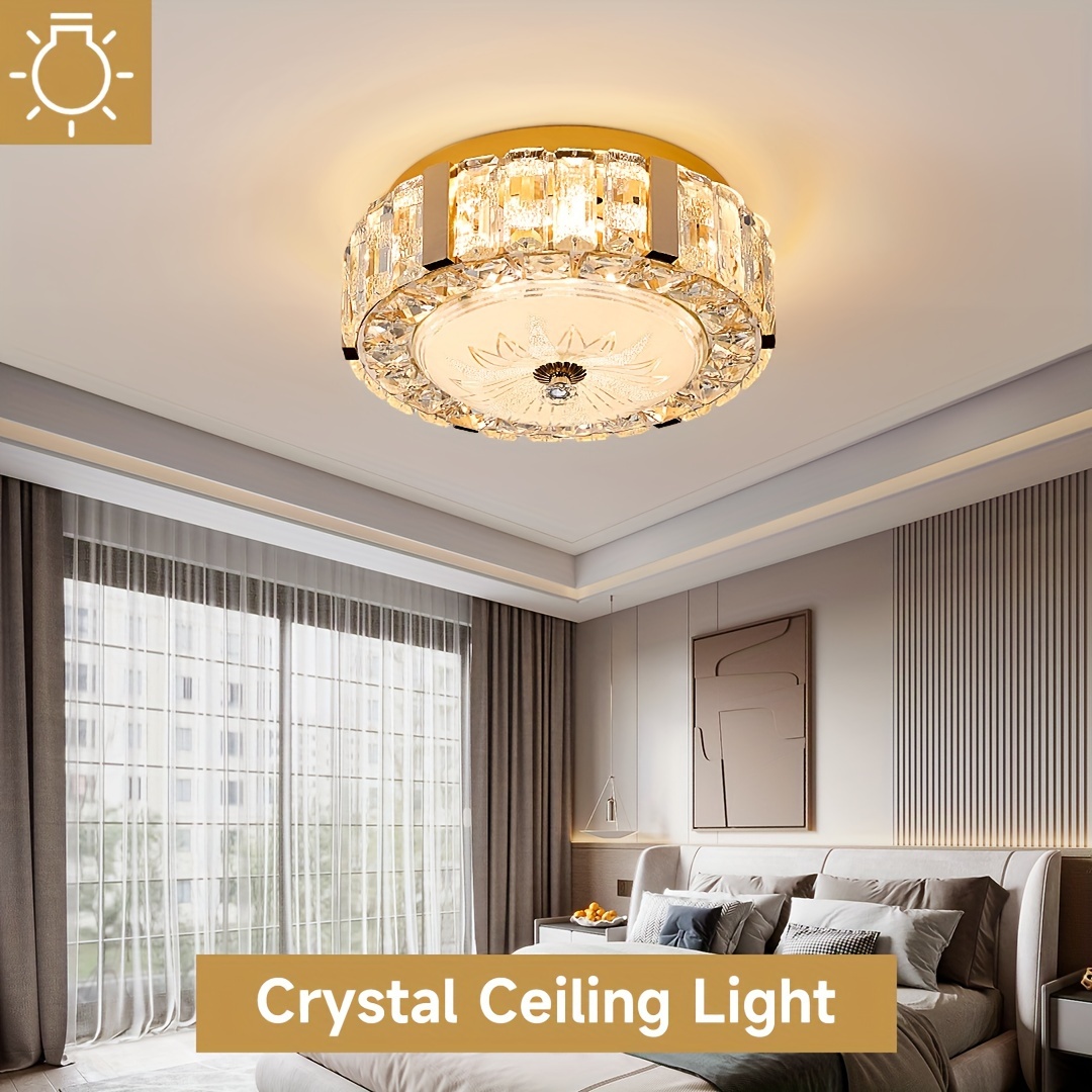 1pc round 30cm crystal led three Temu Pakistan
